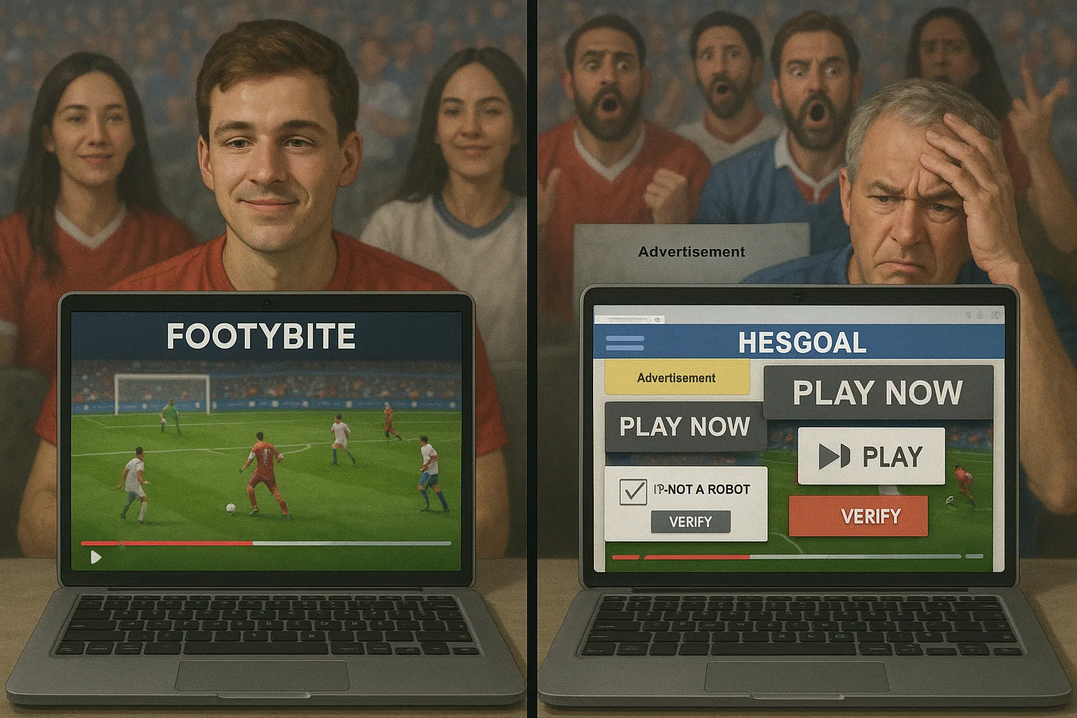 Footybite vs Hesgoal